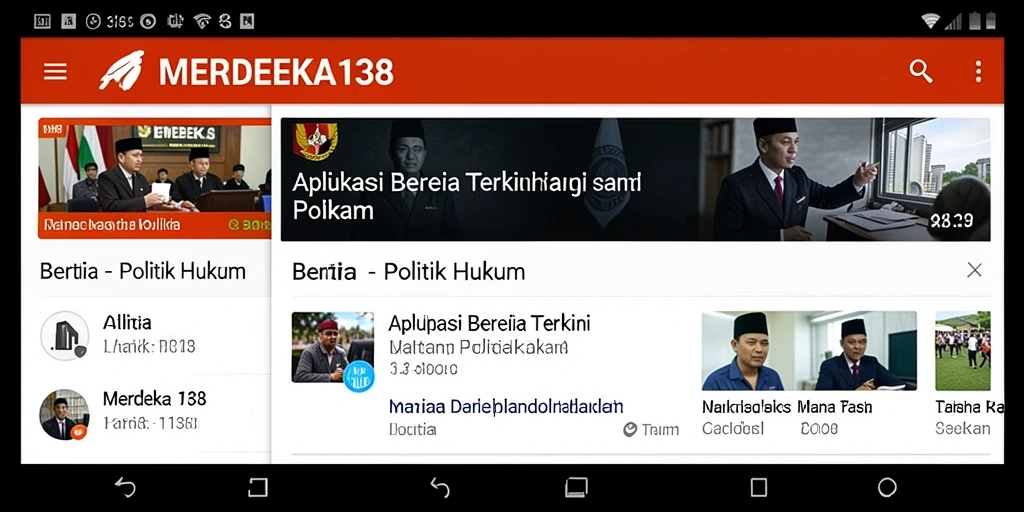 Tampilan antarmuka aplikasi MERDEKA138 yang informatif dan menarik.