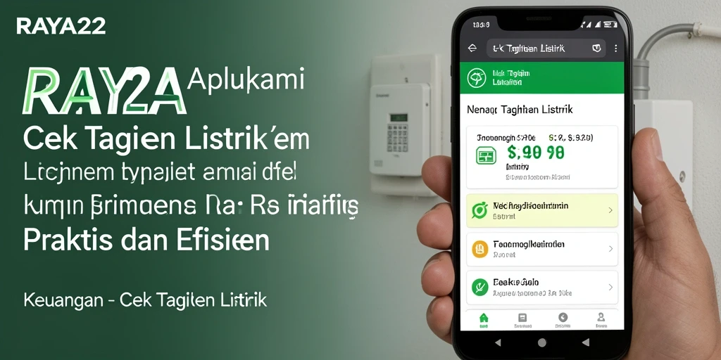 Antarmuka RAYA22 menampilkan fitur cek tagihan listrik dengan jelas.