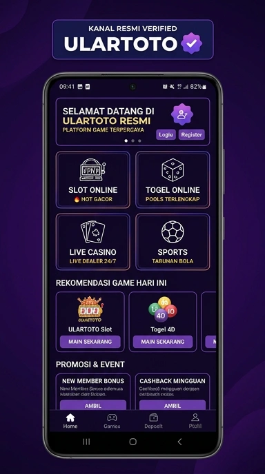 Tampilan kanal resmi ulartoto